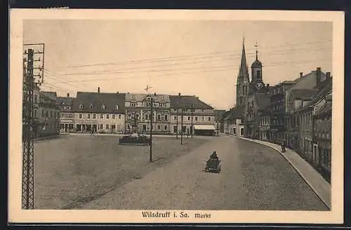 AK Wilsdruff i. Sa., Partie am Markt