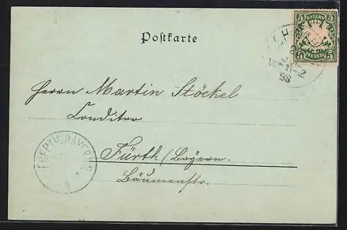 Mondschein-AK Lindau / Bodensee, Hafeneinfahrt mit Dampfer