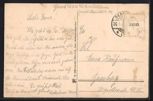 AK Berneck i. Fichtelgebirge, an der Ölschnitz mit Hotel Bube