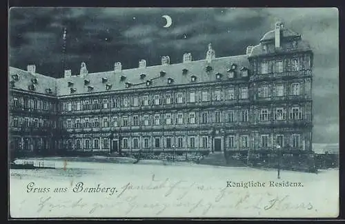 AK Bamberg, Königliche Residenz, Aussenansicht