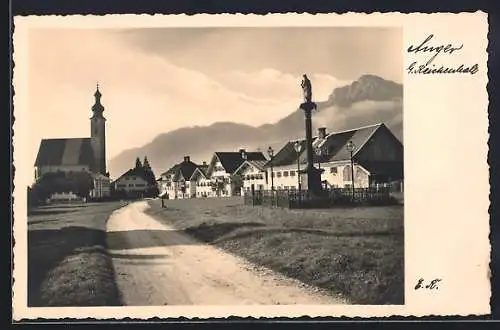 AK Anger / Bad Reichenhall, Blick zum Ort