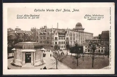 AK Jena, Optische Werke Carl Zeiss, Ernst Abbe-Denkmal