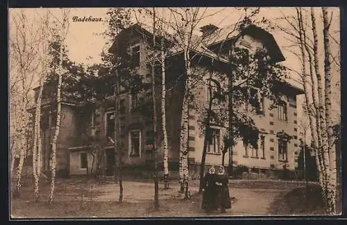 AK Coswig i. Sa., Heilstätte Lindenhof, am Badehaus