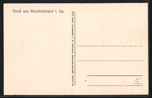AK Reichenbrand, Gasthof, Geschäft von Richard Malz, Kirche