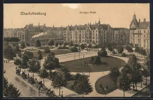 AK Berlin-Charlottenburg, Ausblick auf den Savignyplatz