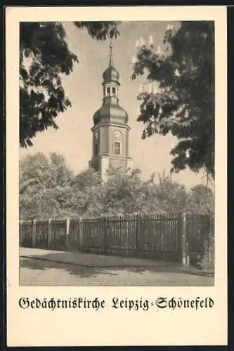 AK Leipzig-Schönefeld, Ansicht der Gedächtniskirche