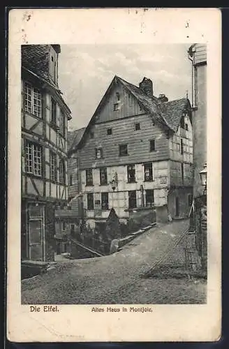 AK Montjoie /Eifel, Strassenpartie mit altem Haus