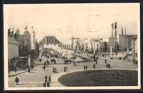 AK Bruxelles, Ausstellung 1935, Allee du Centenaire, Eeuwfeestlaan