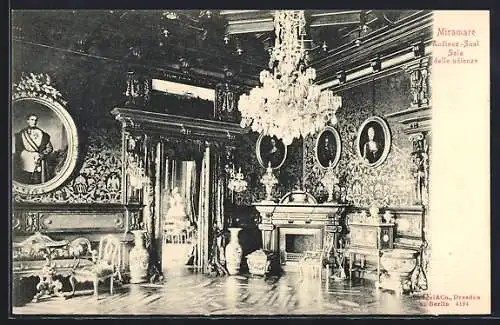 AK Triest, Miramare, Audienz-Saal, Sala delle udienze