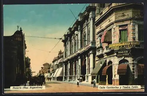 AK Rosario, Calle Corrientes y Teatro Colon