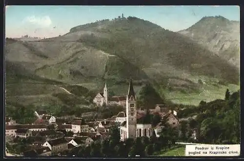 AK Krapina, Totalansicht aus der Vogelschau