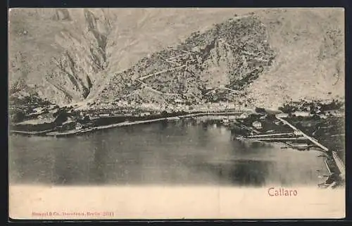 AK Kotor / Cattaro, Blick zum Ort, Fliegeraufnahme