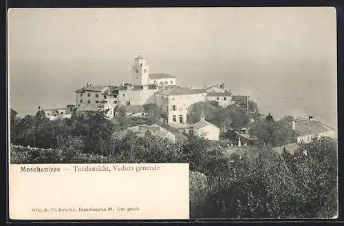 AK Moschenizze, Totalansicht mit Blick aufs Meer