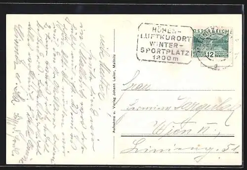 AK Mallnitz, Ortsansicht mit Kirche und Geisel