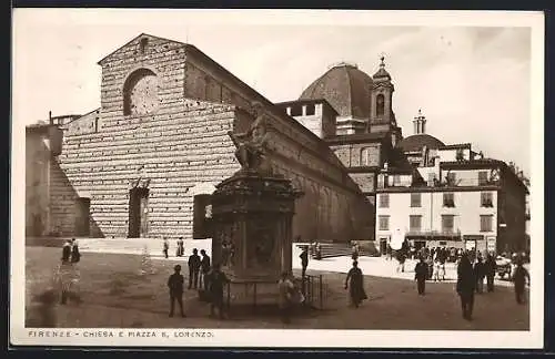 AK Firenze, Chiesa e Piazza S. Lorenzo