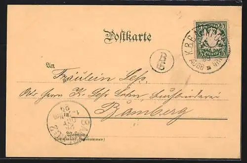 Mondschein-Lithographie Augsburg, St. Ulrichskirche im Vollmondlicht
