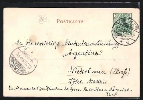 AK Gandersheim, Strassenpartie mit Passanten