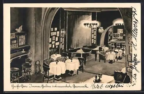 AK Berlin-Charlottenburg, Restaurant Greifi-Bar, Joachimsthaler Strasse 41