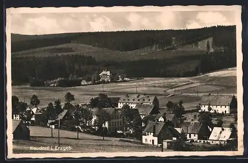 AK Neudorf i. Erzgeb., Blick auf den Ort