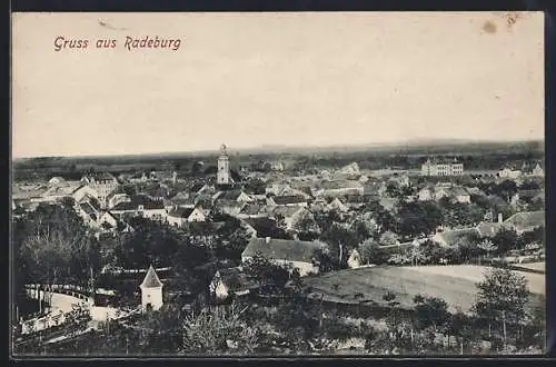 AK Radeburg, Gesamtansicht mit Blick zur Kirche