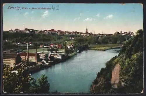 AK Leisnig, Blick von Bernhardtshöhe