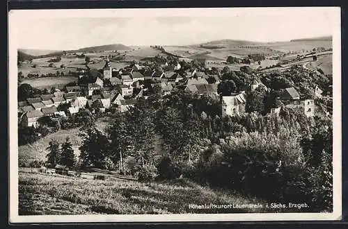 AK Lauenstein i. Sächs. Erzgeb., Ortsansicht aus der Vogelschau