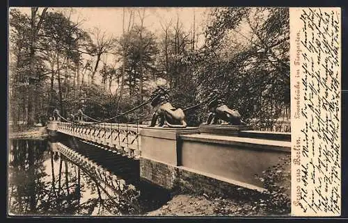 AK Berlin-Tiergarten, Löwenbrücke im Tiergarten