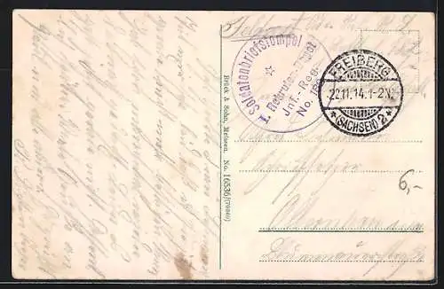 AK Freiberg / Sachsen, Rathaus und Denkmal Otto`s des Reichen