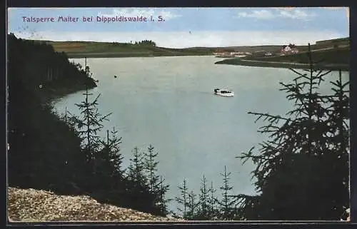 AK Dippoldiswalde i. S., Sicht auf die Talsperre Malter