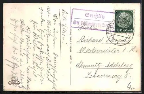 AK Diesbar-Nieschütz, Sicht auf den Ort und den Golkwald