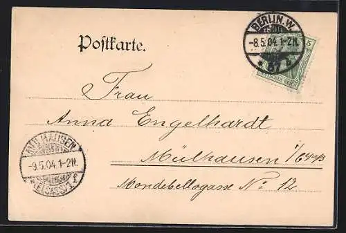 AK Berlin, Friedrichstrasse Ecke Leipzigerstrasse mit Passanten, Pferdekutsche
