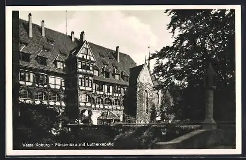 AK Coburg, Veste, Fürstenbau mit Lutherkapelle