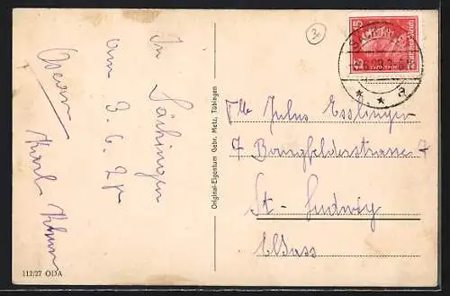 AK Bad Säckingen, Teilansicht mit der Rheinbrücke