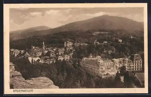 AK Badenweiler, Blick auf die Kirche im Ort