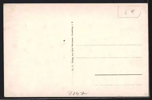 AK Badenweiler, Blick auf den Ort mit Berg im Hintergrund