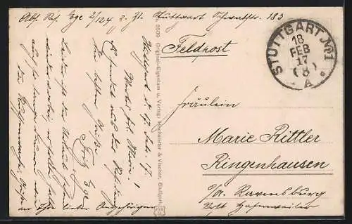 AK Stuttgart, Blick von der neuen Weinsteige