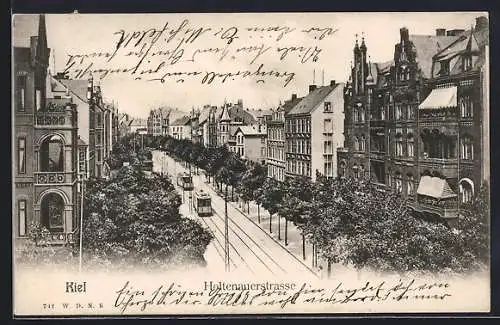 AK Kiel, Holtenauerstrasse mit Strassenbahn