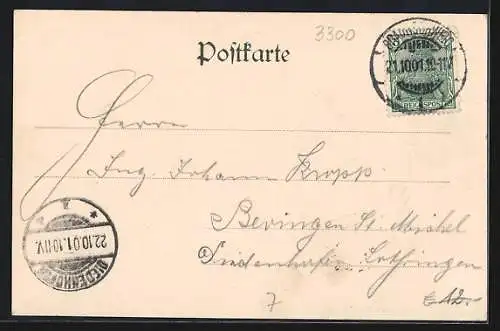 AK Braunschweig, Kaiser Wilhelm-Strasse mit Villen