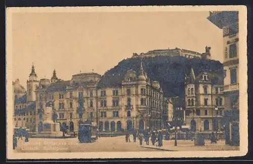 AK Ljubljana, Stritarjeva ulica, Strassenbahn