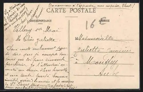 AK Troyes, Rue-Emile Zola, Strassenbahn