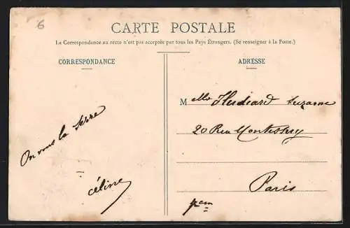 AK Troyes, Rue Notre-Dame, Strassenbahn