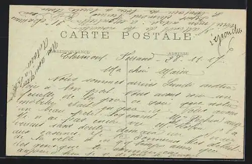 AK Clermont-Ferrand, Place Delille et Rue de Jacobins, Strassenbahn