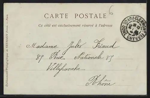 AK Clermont-Ferrand, La Place Gilbert-Gaillard et le Puy de Dome, Strassenbahn