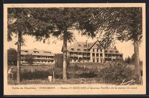 AK Stoumont, Vallée de l`Amblève, Maison St Edouard et nouveau Pavillon de la maison de repos
