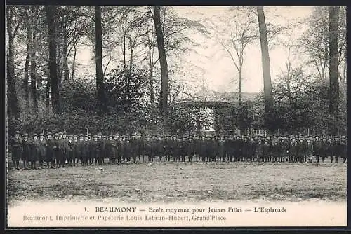 AK Beaumont, Ecole moyenne pour Jeunes Filles, L`Esplanade