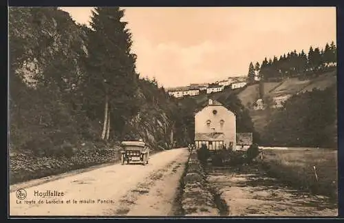 AK Houffalize, La route de Laroche et le moulin Poncin