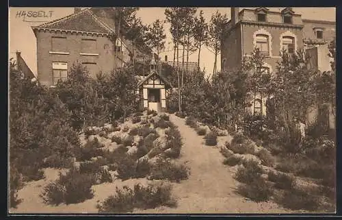 AK Hasselt, Processie van het H. Sacrament van Mirakel 1804-1929, Zuivelmarkt, De Oude Abdijkapel