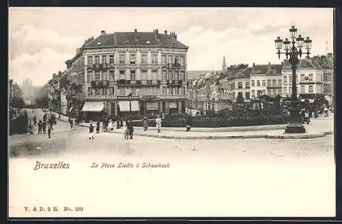 AK Brüssel / Bruxelles, la place Liedts à Schaerbeek