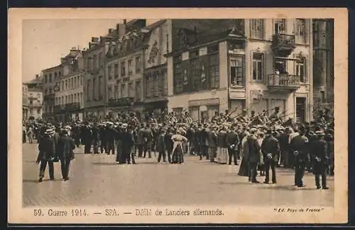 AK Spa, Défilé de Lanciers allemands