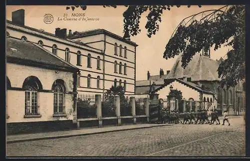 AK Mons, La Caserne d`Infanterie